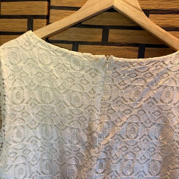 Talbots Cream Lace Blouse Size Large - Picture 4 of 6